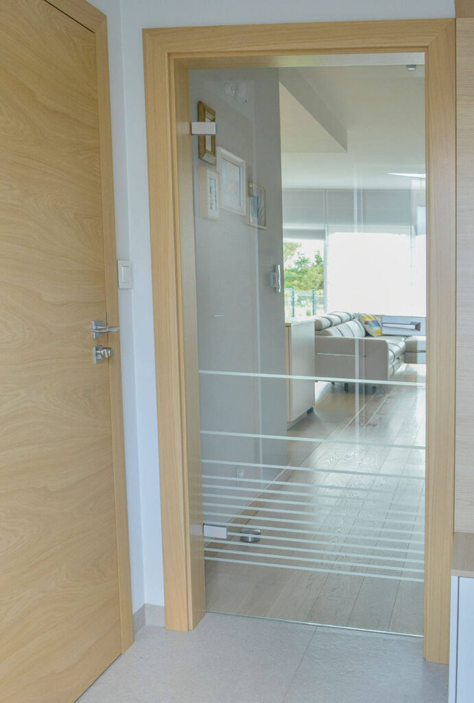 Dubiel Glass szklane ościeżnica Porta Elegance fornir jasny dąb